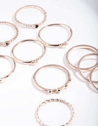 Rose Gold Purple Gem Ring Pack - link has visual effect only