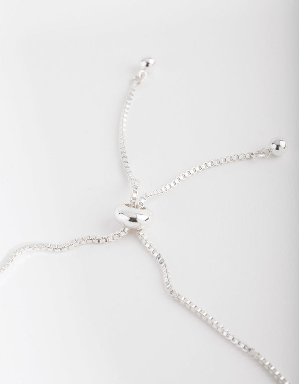 Cubic Zirconia Clover Toggle Bracelet