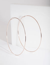 Rose Gold 12cm Hoop Earrings - link has visual effect only