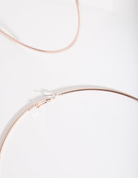 Rose Gold 12cm Hoop Earrings - link has visual effect only