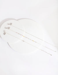 Silver Pastel Chain Bracelet 3 Pack - link has visual effect only