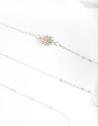Silver Diamante Sun Bracelet 3 Pack - link has visual effect only