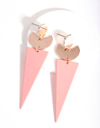 Pink Triangle Drop Earrings - link has visual effect only