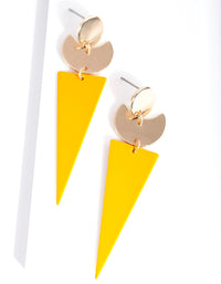 Yellow Triangle Drop Earrings - link has visual effect only