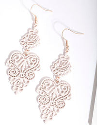 Neutral Large Filigree Drop Earrings - link has visual effect only