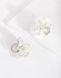 Sequin Flower Stud Earrings - link has visual effect only