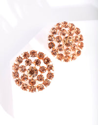 Rose Gold Bling Stud Earrings - link has visual effect only