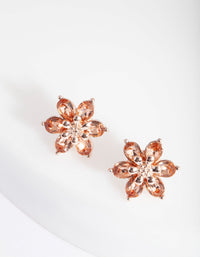 Pink 3D Flower Stud Earrings - link has visual effect only