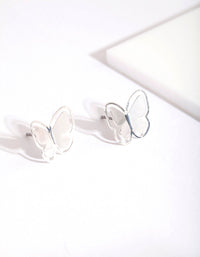 Silver Butterfly Cutout Earrings - link has visual effect only