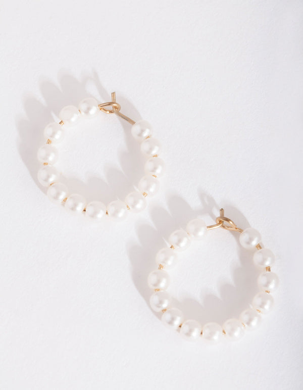 Pearl Hoop Earrings