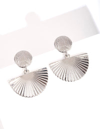 Rhodium Fan Drop Earrings - link has visual effect only