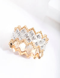 Mixed Metal Zig Zag Ring - link has visual effect only