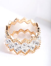 Mixed Metal Zig Zag Ring - link has visual effect only