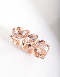 Rose Gold Navette Stone Ring - link has visual effect only
