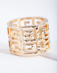 Gold Textured Ancient Ring - link has visual effect only