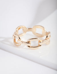 Gouden fijne kettingring - link has visual effect only
