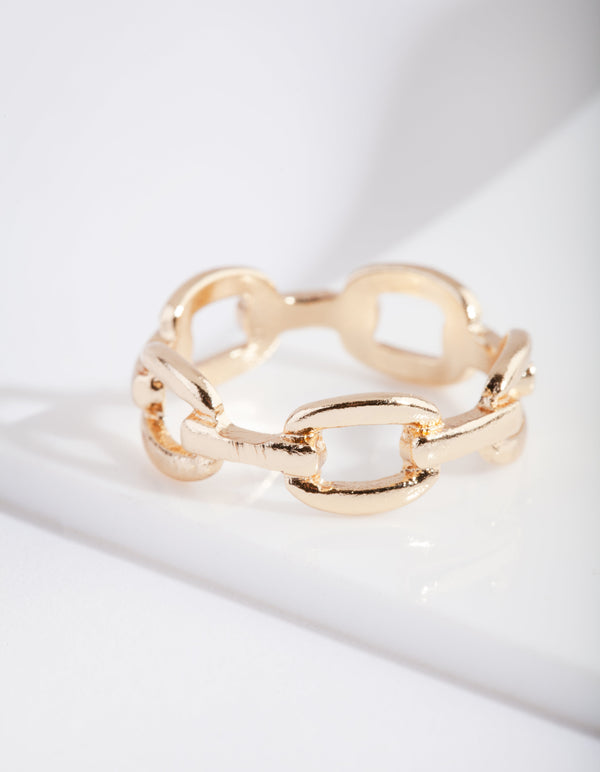 Gouden fijne kettingring