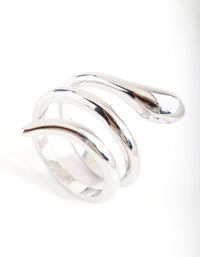 Rhodium Sleek Wrap Ring - link has visual effect only