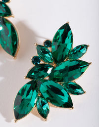 Groene Marquise Statement Stud Oorbellen - link has visual effect only
