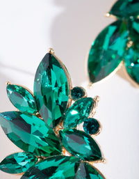 Groene Marquise Statement Stud Oorbellen - link has visual effect only
