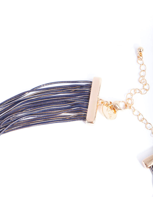Naszyjnik warstwowy Midnight Gold Chain