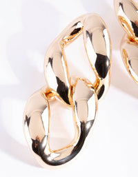 Gouden dikke schakeloorbellen - link has visual effect only