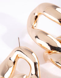 Gouden dikke schakeloorbellen - link has visual effect only