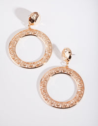 Gold Grecian Circle Drop Earrings - link has visual effect only