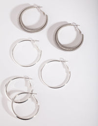 Silver Thick Hoop 3 Pack - link has visual effect only