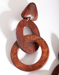 Double Wood Loop Earrings - link has visual effect only