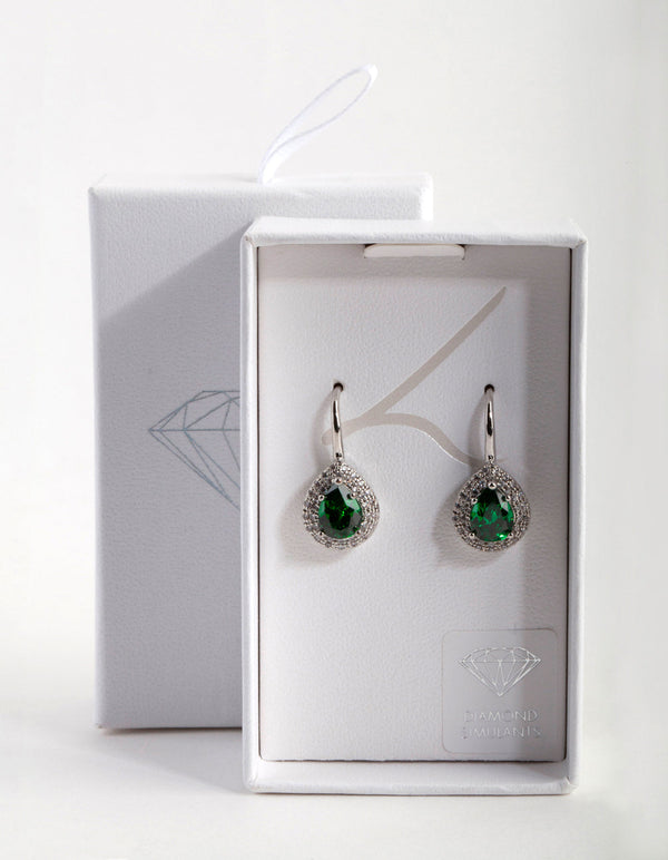 Emerald Pear Drop Earrings