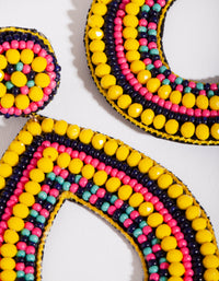 Beaded Psychedelic Drop Earrings - link has visual effect only