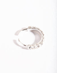 Sterling Silver Multi Diamante Ear Cuff - link has visual effect only
