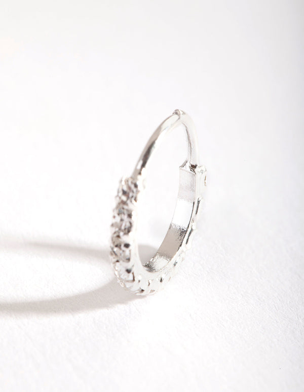 Sterling Silver Multi Diamante Ear Cuff