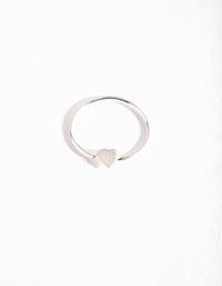 Sterling Silver Heart Nose Ring - link has visual effect only