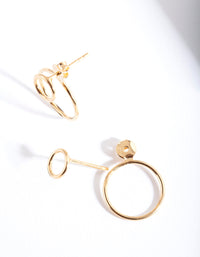 Gold Plated Sterling Silver Open Circle Jacket Earrings - link has visual effect only