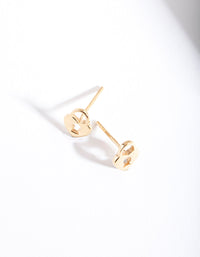 Gold Plated Heart Shaped Padlock Stud Earrings - link has visual effect only