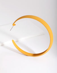Mustard Coated Metal 60mm Hoop Earrings - link has visual effect only