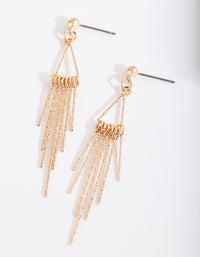 Gold Diacut Triangle Tassel Earrings - link has visual effect only