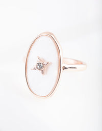 Rose Gold Pearl Oval Ring - link has visual effect only