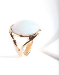 Gold Large Round Cateye Ring - link has visual effect only