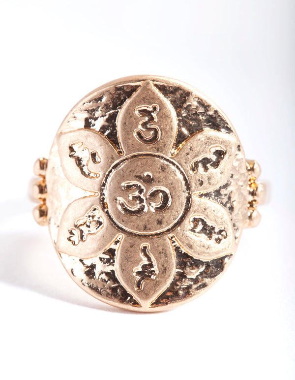 Gouden Yogi Disc Ring