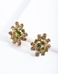 Khaki Flower Stud - link has visual effect only