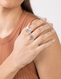 Srebrny pierścień Bohemian Moon Ring (8 sztuk) - link has visual effect only