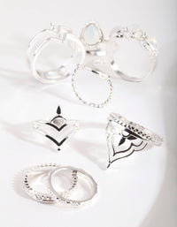 Srebrny pierścień Bohemian Moon Ring (8 sztuk) - link has visual effect only