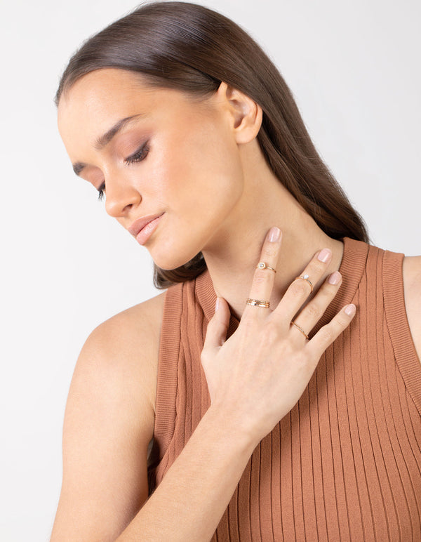 Gold Textured Synthetic Opal Ring 24 Pack