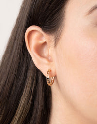 Gold Roman Numeral Hoop Earrings - link has visual effect only