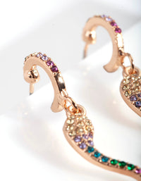 Gold Diamante Snake Huggie Earrings - link has visual effect only