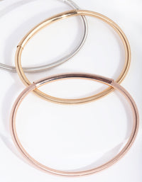 Bransoletka typu snake chain z 3 rzędami metalu - link has visual effect only