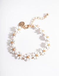 Gouden Daisy Chain Armband - link has visual effect only